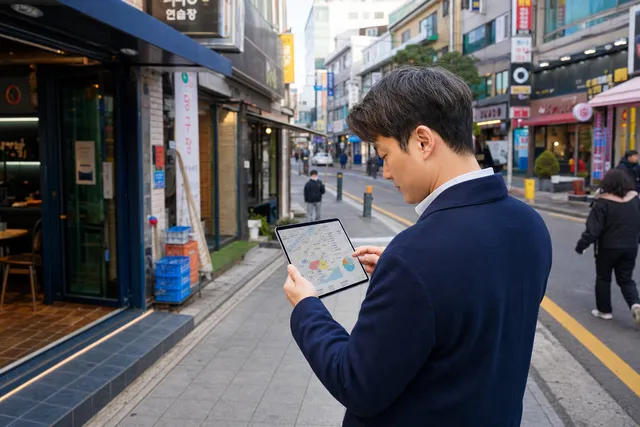 상권 분석 및 매장 확보 현장